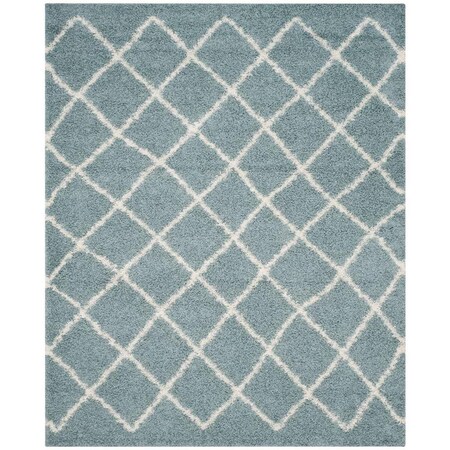 Safavieh Dallas Shag Large Rectangle Area Rug, Seafoam and Ivory - 10 x 14 ft. SGD258C-10